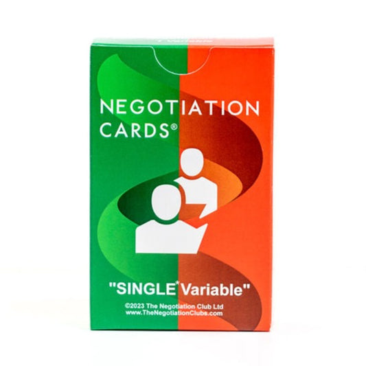 Single Variable Negotiation Cards with a common value on the Buyer and Seller.